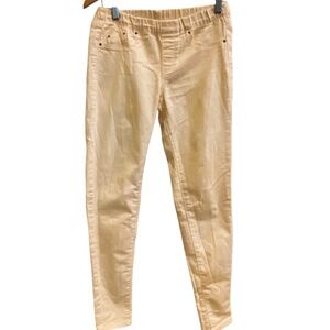 Mango Women’s Blush Pink Comfy Straight Leg Pull On Jeans sz 6
